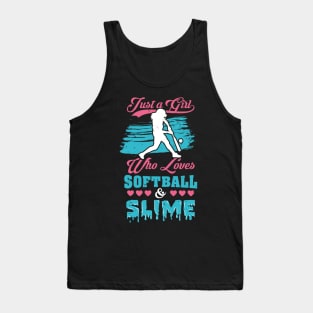 Softball And Slime Girls Sport Gift Tank Top